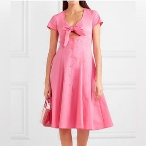 Staud Pink Alice tie-front dress